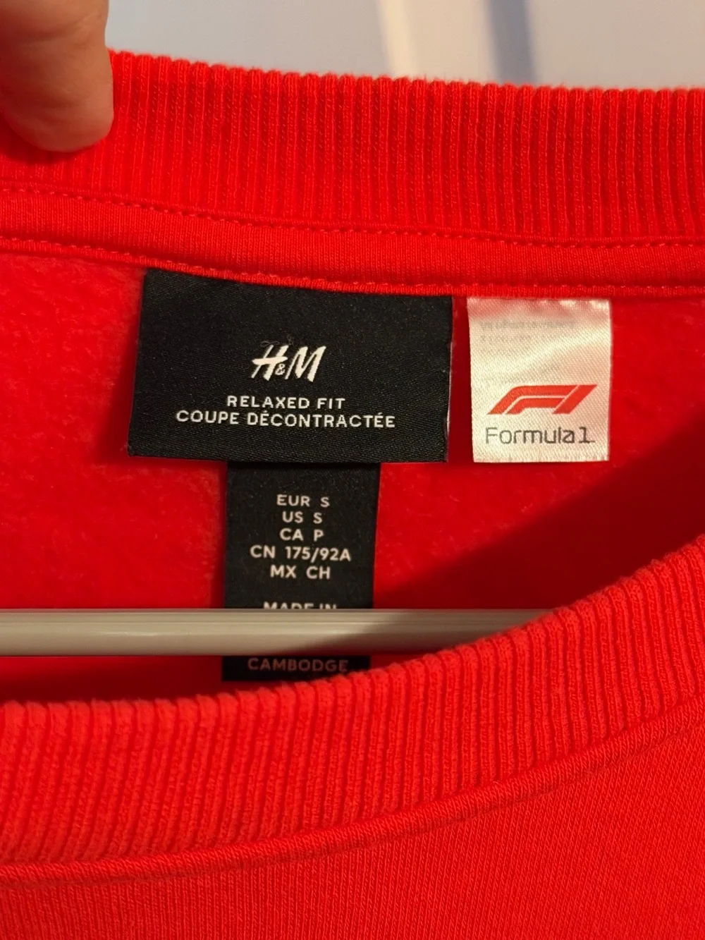 H&M Red Formula 1 Crewneck Sweatshirt